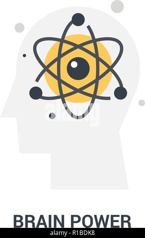 Brain power Symbol Konzept Stock Vektor