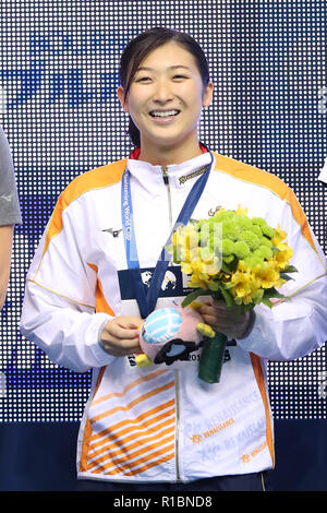 Rikako Ikee (JPN), 10. NOVEMBER 2018 - Schwimmen: 2018 FINA Swimming World Cup in Tokio, Frauen 50 m Schmetterling Preisverleihung am Tatsumi International Swimming Center in Tokio, Japan. (Foto von YUTAKA/LBA SPORT) Stockfoto