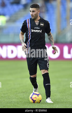 Rom, Italien. 11. Nov 2018. Nicola Murru von Sampdoria in der Serie A Match zwischen Roma und Sampdoria im Stadio Olimpico, Rom, Italien Am 11. November 2018. Credit: Giuseppe Maffia/Alamy leben Nachrichten Stockfoto
