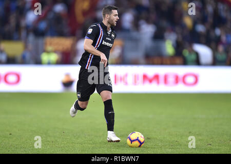 Rom, Italien. 11. Nov 2018. Jacopo Sala von Sampdoria in der Serie A Match zwischen Roma und Sampdoria im Stadio Olimpico, Rom, Italien Am 11. November 2018. Credit: Giuseppe Maffia/Alamy leben Nachrichten Stockfoto