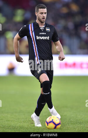 Rom, Italien. 11. Nov 2018. Jacopo Sala von Sampdoria in der Serie A Match zwischen Roma und Sampdoria im Stadio Olimpico, Rom, Italien Am 11. November 2018. Credit: Giuseppe Maffia/Alamy leben Nachrichten Stockfoto