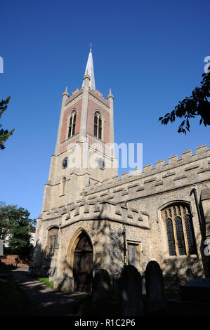 St Michael's Church, Bishops Stortford, Hertfordshire, hat ein Denkmal auf der Nordwand, welche Datensätze das Leben von Cecil Rhodes Stockfoto