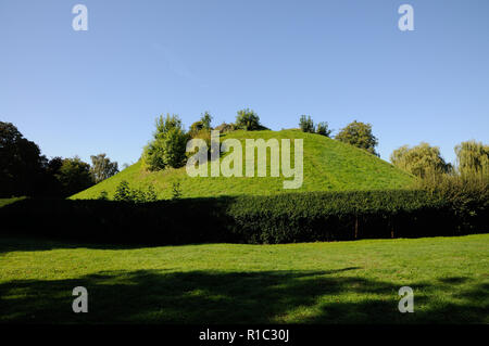 Waytemore Schloss, Bishops Stortford, Hertfordshire. Waytemore Schloss abgerissen, aber die 42 Fuß hohen Damm im Schloss Gärten gesehen werden kann. Stockfoto