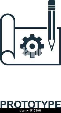 Prototyp Symbol. Premium Design vom Startsymbol Sammlung. UI und UX. Pixel Perfect Prototyp Symbol für Web Design, Anwendungen, Software, drucken. Stock Vektor