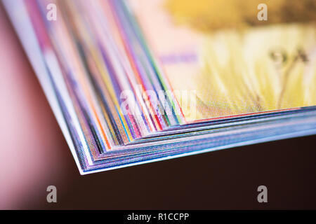 Bunte buch Seiten close-up Stockfoto