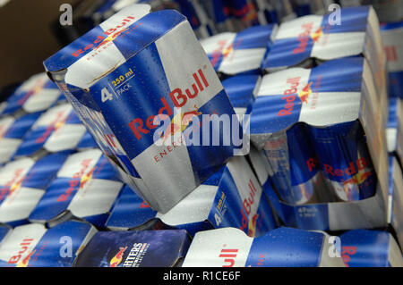 RedBull, Energy Drink. Stockfoto