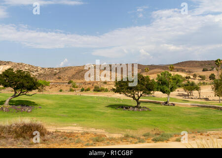 Afrikanische Steppe Bereich der San Diego Zoo Safari Park, Escondido, CA, Vereinigte Staaten von Afrika Straßenbahn mit dem Bus. Stockfoto