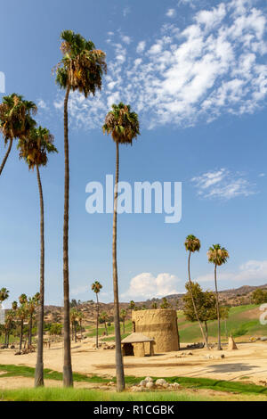 Afrikanische Steppe Bereich der San Diego Zoo Safari Park, Escondido, CA, Vereinigte Staaten von Afrika Straßenbahn mit dem Bus. Stockfoto