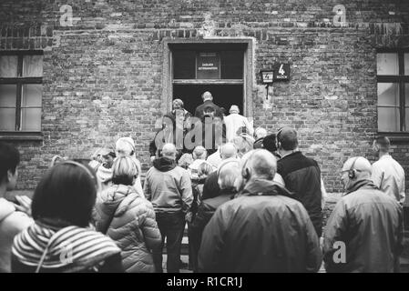 Auschwitz Nazi Konzentrations- und Vernichtungslager. Auschwitz, deutsch besetzten Polen, Europa Stockfoto