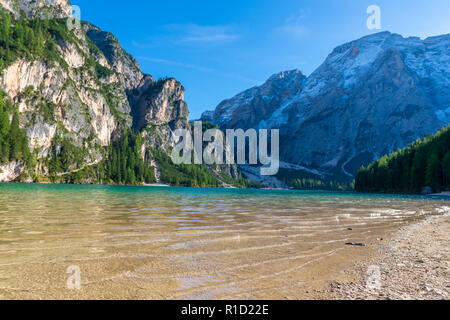 Pragser See, Südtirol, Italien Stockfoto