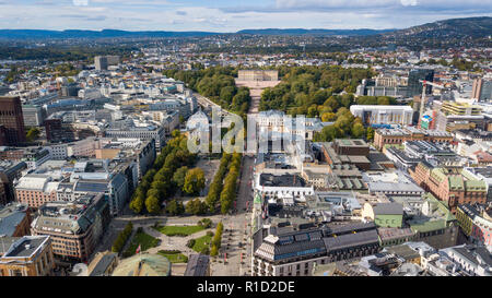 Der Königliche Palast Det Kongelige Slott, Oslo, Norwegen Stockfoto