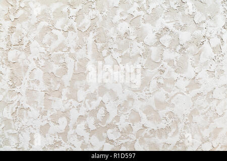 Beige Wand mit weißen dekorative Relief stuck Muster, Hintergrund Foto Textur Stockfoto