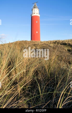 Leuchtturm Eierland am nördlichsten Punkt der niederländischen Insel Texel Stockfoto