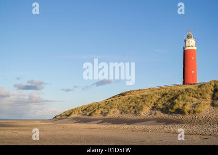 Leuchtturm Eierland am nördlichsten Punkt der niederländischen Insel Texel Stockfoto