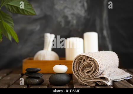 Spa Wellness Objekte Anordnung Stockfoto