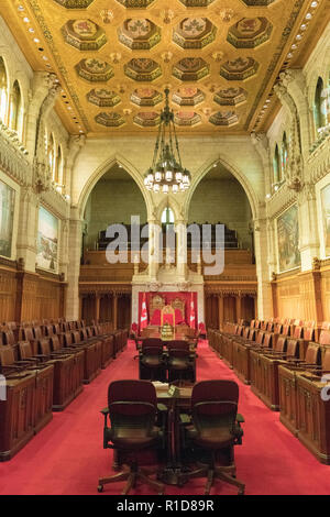 Senat Kammer, das Parlamentsgebäude, Ottawa, Kanada Stockfoto
