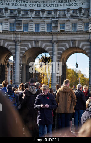 City of London, London, Großbritannien, 11. November 2018. Tag der Erinnerung in London. Foto: Gergo Toth/Alamy leben Nachrichten Stockfoto
