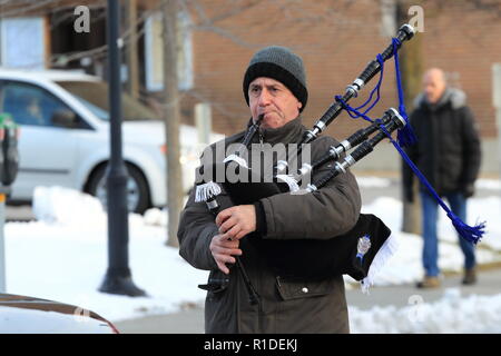 Quebec, Kanada 11/11/2018. Erinnerung Tag der Parade in der Stadt von Joliette Stockfoto