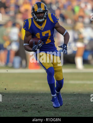 Los Angeles, CA, USA. 11 Nov, 2018. Während der NFL Seattle Seahawks vs Los Angeles Rams im Los Angeles Memorial Coliseum Los Angeles, am 11. November 2018 Ca. Jevone Moore Quelle: CSM/Alamy leben Nachrichten Stockfoto