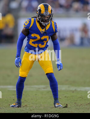 Los Angeles, CA, USA. 11 Nov, 2018. Los Angeles Rams Defensive zurück Nickell Robey-Coleman (23) Während der NFL Seattle Seahawks vs Los Angeles Rams im Los Angeles Memorial Coliseum Los Angeles, am 11. November 2018 Ca. Jevone Moore Quelle: CSM/Alamy leben Nachrichten Stockfoto