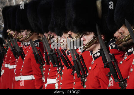 Montreal, Kanada, 11. November 2018. Die kanadischen Militärangehörigen, die an der Erinnerung Tag Zeremonien. Credit: Mario Beauregard/Alamy leben Nachrichten Stockfoto