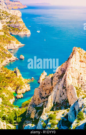 Sausset les Calanques Nationalpark in Frankreich Stockfoto