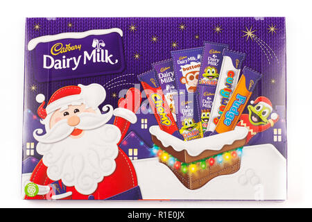 Molkerei Milch Weihnachten Schokolade Auswahl Box 2017 Stockfoto