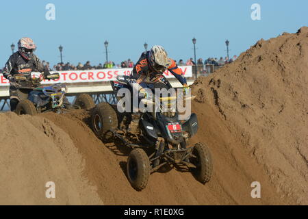 Skegness Beach Race 10 & 11 November 2018. Motocross, Enduro, Seitenwagen & Quad Racing auf Sand Stockfoto