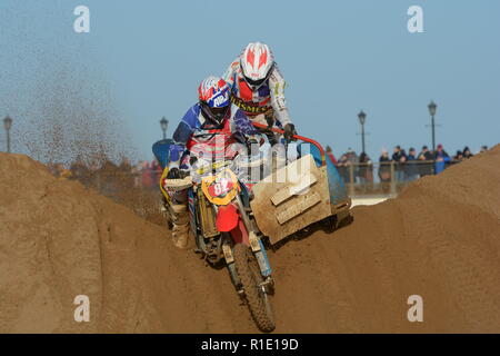 Skegness Beach Race 10 & 11 November 2018. Motocross, Enduro, Seitenwagen & Quad Racing auf Sand Stockfoto