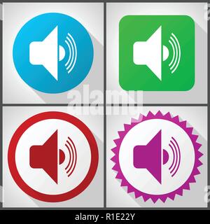 Vector Icons mit 4 Optionen. Band flaches Design Icon Set einfach in eps 10 zu bearbeiten. Stock Vektor