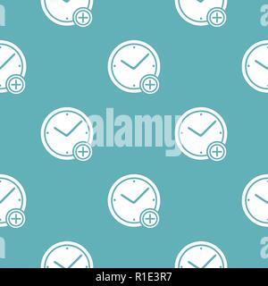 Zeit plus Muster nahtlose Blau. Einfache Abbildung: Vektor Muster nahtlose geometrischen Hintergrund wiederholen Stock Vektor