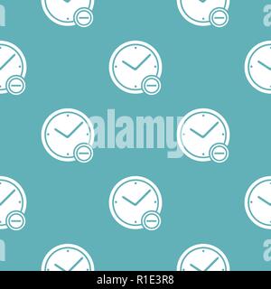 Zeit minus Muster nahtlose Blau. Einfache Abbildung: Vektor Muster nahtlose geometrischen Hintergrund wiederholen Stock Vektor