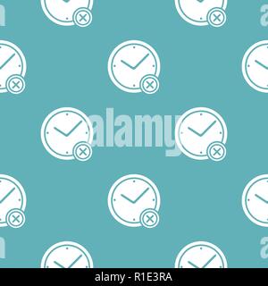 Keine Zeit Muster nahtlose Blau. Einfache Abbildung: Vektor Muster nahtlose geometrischen Hintergrund wiederholen Stock Vektor