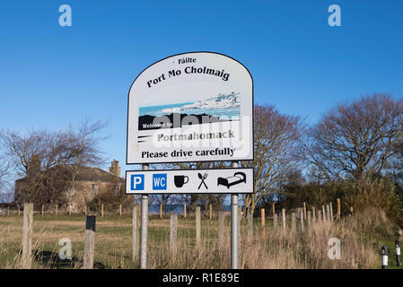 Willkommen Zeichen für Umgebung, Schottland Stockfoto