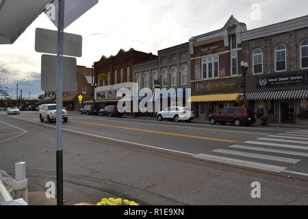 Main Street Historic Sweetwater, TN Stockfoto