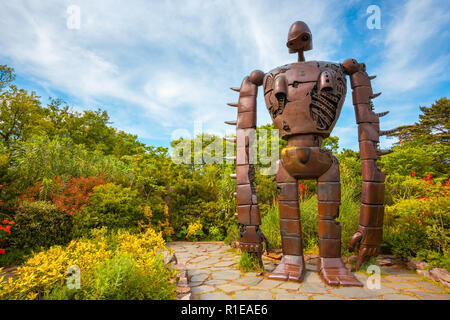 Tokyo, Japan - 29. April 2018: Die Statue der Roboter aus der Studio Ghibli Film "Laputa: Castle in den Himmel' bei Ghibli Museum Stockfoto