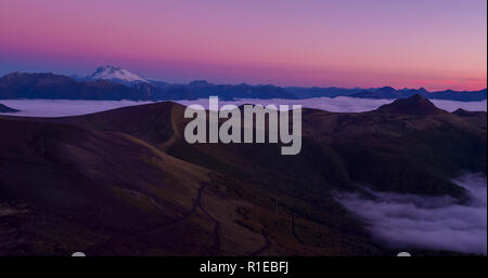 Die natürliche Landschaft der Anden, aus dem Antillanca Vulkan Osorno, Chile gesehen Stockfoto