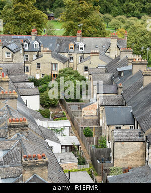 Dachterrasse mit Blick über Cambridge, England, Großbritannien Stockfoto