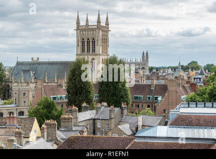 Dachterrasse mit Blick über Cambridge, England, Großbritannien Stockfoto