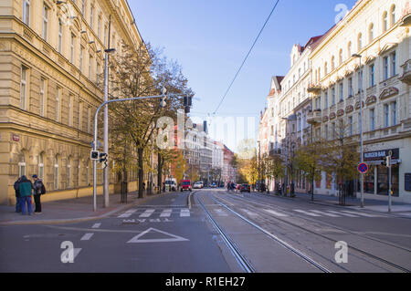 Ein Blick auf Vinohradska Straße, catastral Bezirk Vinohrady, Prag, Tschechische Republik, 31. Oktober 2018. (CTK Photo/Libor Sojka) Stockfoto