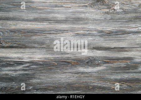 Textur von Vintage Holzbohlen Tabelle. Grau und Weiß Holz Hintergrund rustikalen Stil. Stockfoto