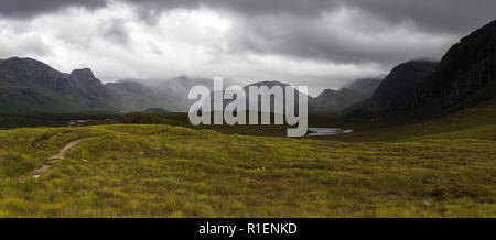 Die letzte grosse Wildnis" des Fisherfield Forest, Schottland, Großbritannien Stockfoto