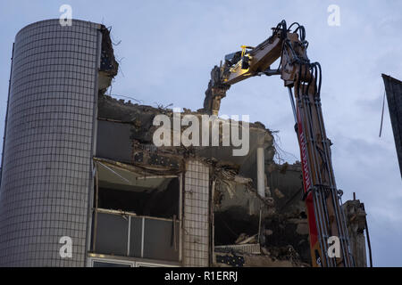 Hohes gebäude Abriss Stockfoto