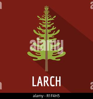 Lärche Baum Symbol. Flache Darstellung der Lärche Baum Vektor Symbol für Web Stock Vektor