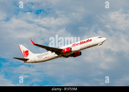 PERTH, Australien - 9 November, 2018: Start der kommerziellen Boeing 737 Next Generation von Malindo Luft Stockfoto