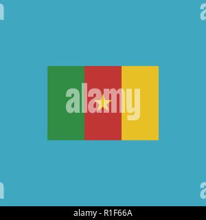 Kamerun Flagge Symbol in flacher Ausführung. Tag der Unabhängigkeit oder der nationalen Feiertag Konzept. Stock Vektor