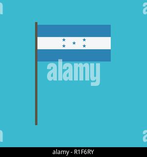 Honduras Flagge Symbol in flacher Ausführung. Tag der Unabhängigkeit oder der nationalen Feiertag Konzept. Stock Vektor