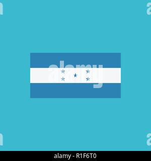 Honduras Flagge Symbol in flacher Ausführung. Tag der Unabhängigkeit oder der nationalen Feiertag Konzept. Stock Vektor