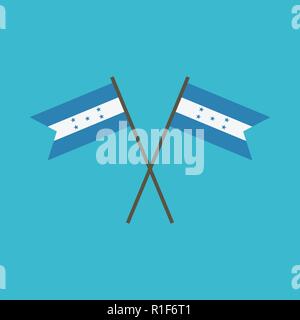 Honduras Flagge Symbol in flacher Ausführung. Tag der Unabhängigkeit oder der nationalen Feiertag Konzept. Stock Vektor