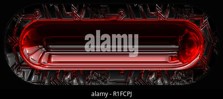 Wunderbar abstrakt dargestellt Glas Objekt 3D Panorama design Stockfoto